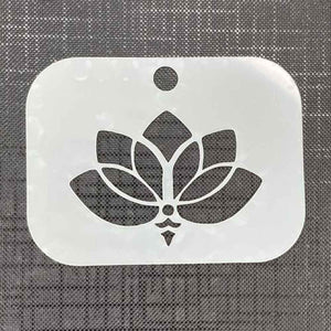 Lotus Flower 2015 Mylar Re-Usable Stencil - 80mm x 60mm