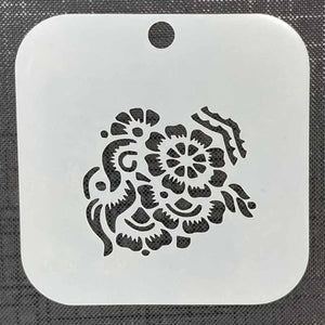 Flower Mylar 2048 Re-Usable Stencil - 80mm x 80mm