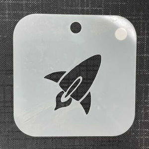 Rocket Mylar Re-Usable Stencil 80 x 80mm- 2062