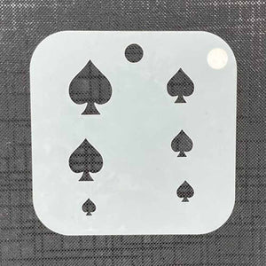 Set of Spades Mylar Re-Usable Stencil 64 - 80mm x 80mm