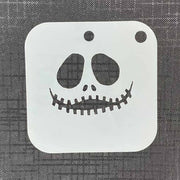 Spooky Face Mylar 2068 Re-Usable Stencil - 80mm x 80mm