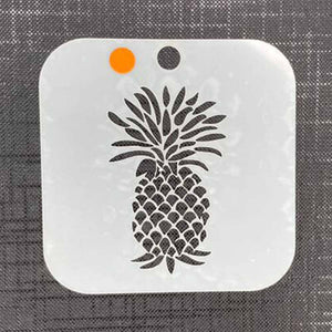 Pineapple Mylar Re-Usable Stencil 2123 - 80mm x 80mm