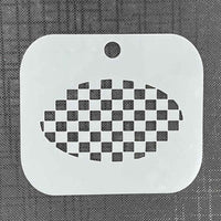 Checkered Texture Mylar 2157 Re-Usable Stencil - 80mm x 70mm