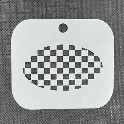 Checkered Texture Mylar 2157 Re-Usable Stencil - 80mm x 70mm