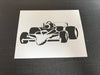 Racing Car Mylar Re-Usable Stencil 1016 - 100mm x 80mm