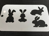 Rabbits Multi Mylar Re-Usable Stencil 4053 - 150mm x 90mm