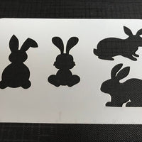 Rabbits Multi Mylar Re-Usable Stencil 4053 - 150mm x 90mm