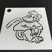 Monkey Mylar Re-Usable Stencil 6145 - 80mm x 80mm