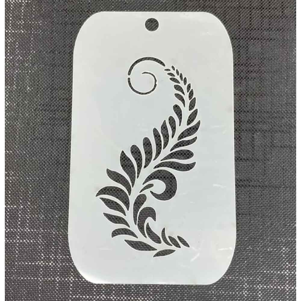 Fern Leaf Mylar 3007 Re-Usable Stencil - 100mm x 60mm