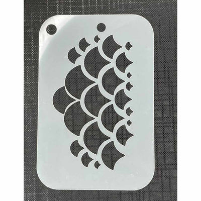 Mermaid Scales Mylar Re-Usable Stencil 3009 - 120mm x 80mm