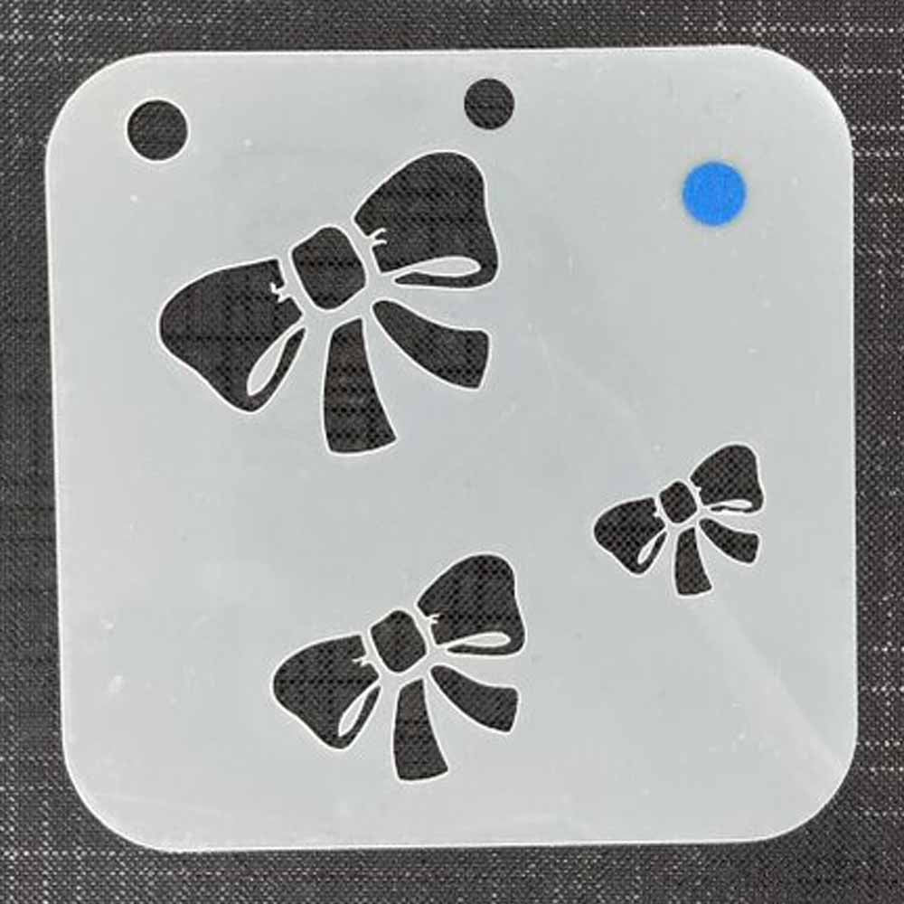 Trio of Bows 3014 Mylar Re-Usable Stencil - 100mm x 100mm