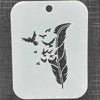 Eagle Feather Mylar 3022 Re-Usable Stencil - 110mm x 85mm