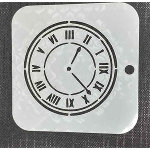 Clock Mylar Re-Usable Stencil 3025 - 100mm x 100mm