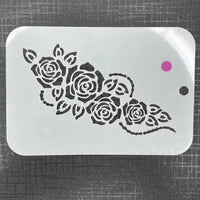 Small Rose Mylar Re-Usable Stencil 3027 - 110mm x 80mm