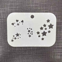 Heart & Stars Mylar 3031 Re-Usable Stencil - 100mm x 70mm
