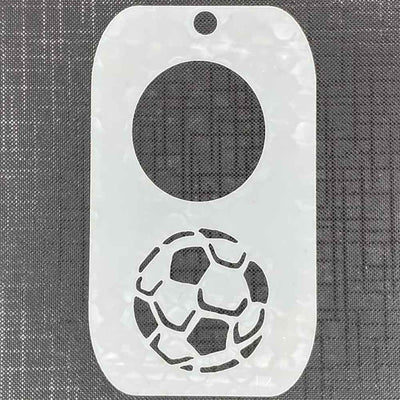 Two Part Football Mylar Re-Usable Stencil 120mm x 70mm - 3035
