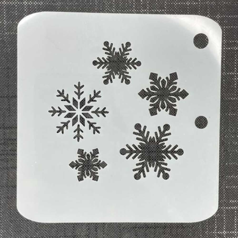 Snowflakes Mylar 3049 Re-Usable Stencil - 100mm x 95mm