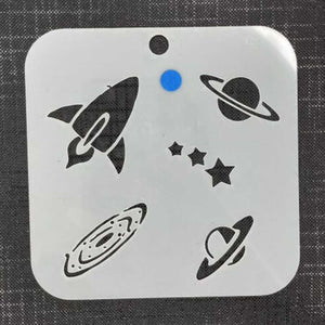 Space Set Mylar 3057 Re-Usable Stencil - 100 x 100mm