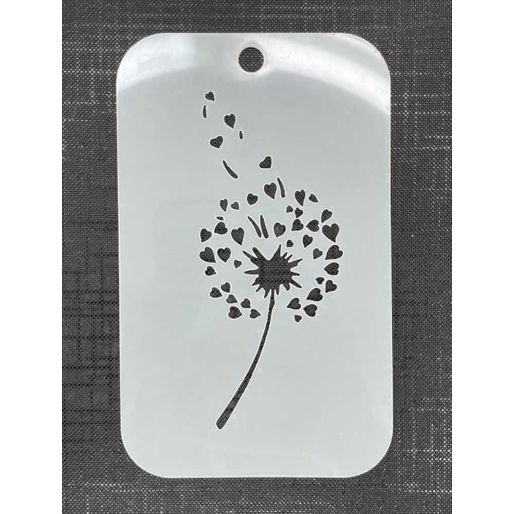 Dandelion Flower Mylar Re-Usable Stencil 3072 - 130mm x 80mm