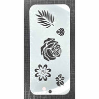 Flowers Mylar 4006 Re-Usable Stencil - 200mm x 90mm