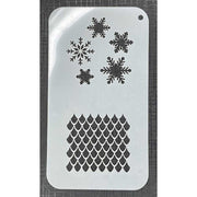 Snowflakes & Dragon Scales 4026 Mylar Re-Usable Stencil - 100mm x 180mm