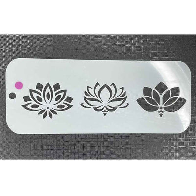 Lotus Flower 4039 Mylar Re-Usable Stencil - 200mm x 80mm