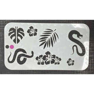 Jungle Mylar 4040 Re-Usable Stencil - 170mm x 95mm