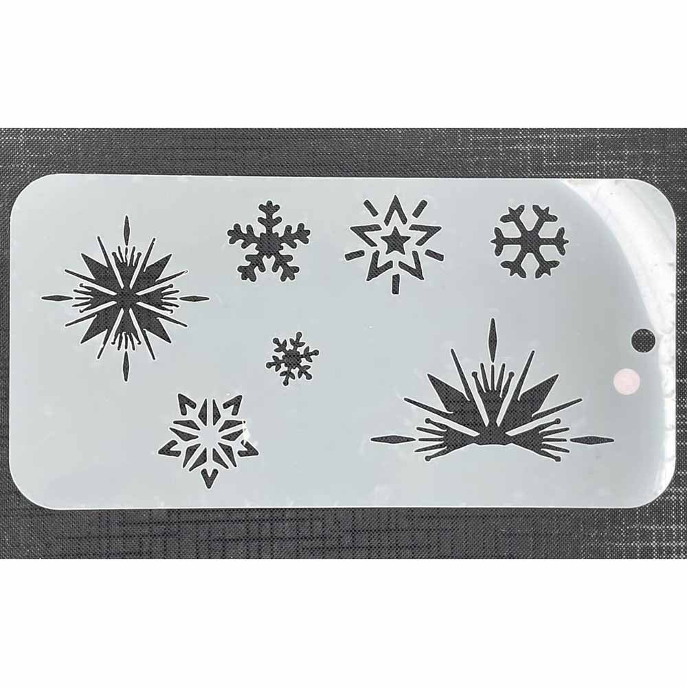 Snowflakes Mylar 4044 Re-Usable Stencil - 200mm x 100mm