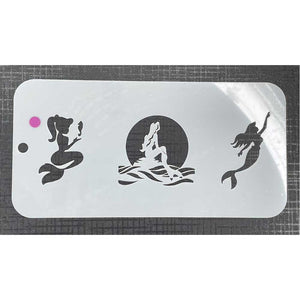 Mermaids Set Mylar 4050 Re-Usable Stencil - 200mm x 100mm