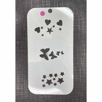 Heart & Butterflies 4054 Mylar Re-Usable Stencil - 150mm x 80mm