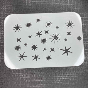 Stars Mylar 4060 Re-Usable Stencil - 134mm x 95mm