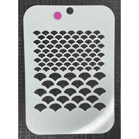 Mermaid Scales Mylar Re-Usable Stencil 4061 - 135mm x 95mm