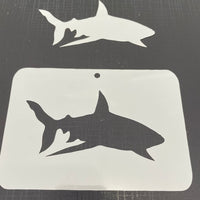 Shark 0115b & cut out Mylar Re-Usable Stencil - 140mm x 100mm
