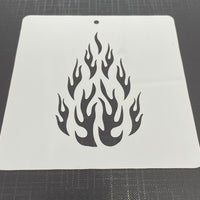 Flames 0711 Mylar Re-Usable Stencil -  120mm x 120mm