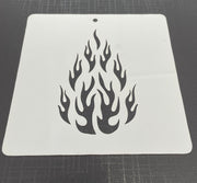 Flames 0711 Mylar Re-Usable Stencil -  120mm x 120mm