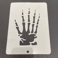 Skeleton Hand 0098 Mylar Re-Usable Stencil  - 110mm x 80mm