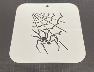 Spider & Web 0728 Mylar Re-Usable Stencil - 100mm x 100mm
