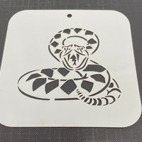 Rattle Snake 0499 Mylar Re-Usable Stencil- 100mm x 100mm