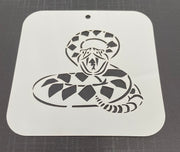 Rattle Snake 0499 Mylar Re-Usable Stencil- 100mm x 100mm