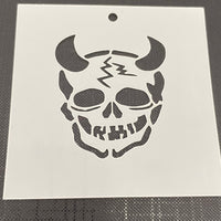 Skull 0104 Mylar Re-Usable Stencil  - 80mm x 80mm