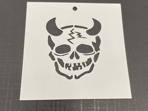Skull 0104 Mylar Re-Usable Stencil  - 80mm x 80mm