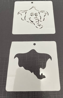 Elephant 0260 & 0260b Mylar Re-Usable Stencil - 80mm x 80mm