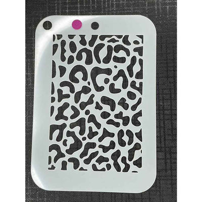 Large Leopard Mylar Re-Usable Stencil 4063 - 135mm x 90mm