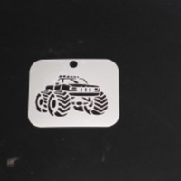 Copy of Monster truck 3032 Mylar Re-Usable Stencil 80mm x 65mm